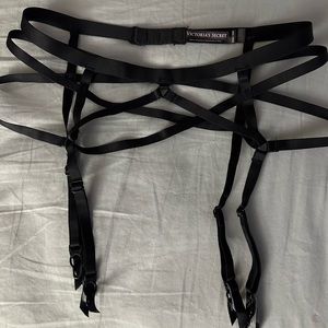 Victoria secret black strappy garter